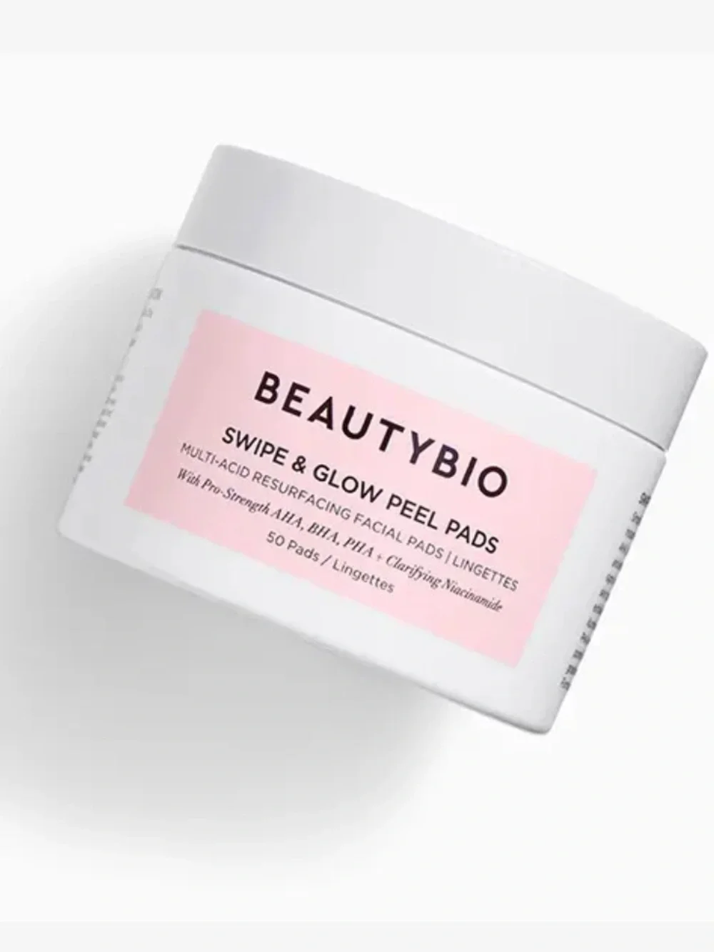 Beautybio Swipe and Glow Peel Pads multi acid resurfacing facial pads